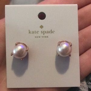 Kate spade pearl earrings with bag